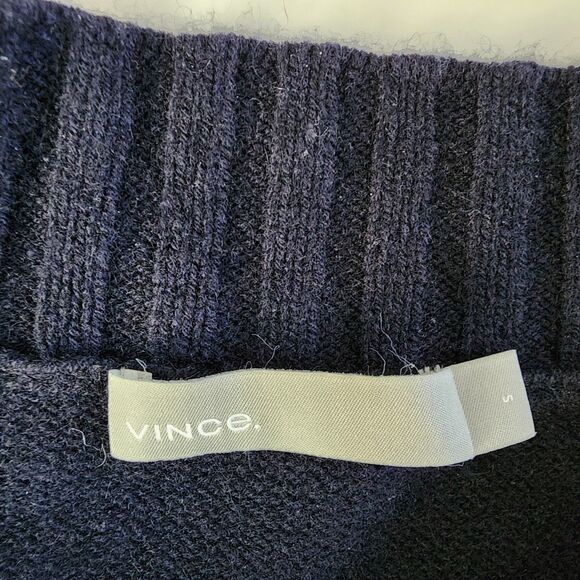 Vince Wool & Cashmere Sweater Dark Blue Size S - Picture 5 of 5